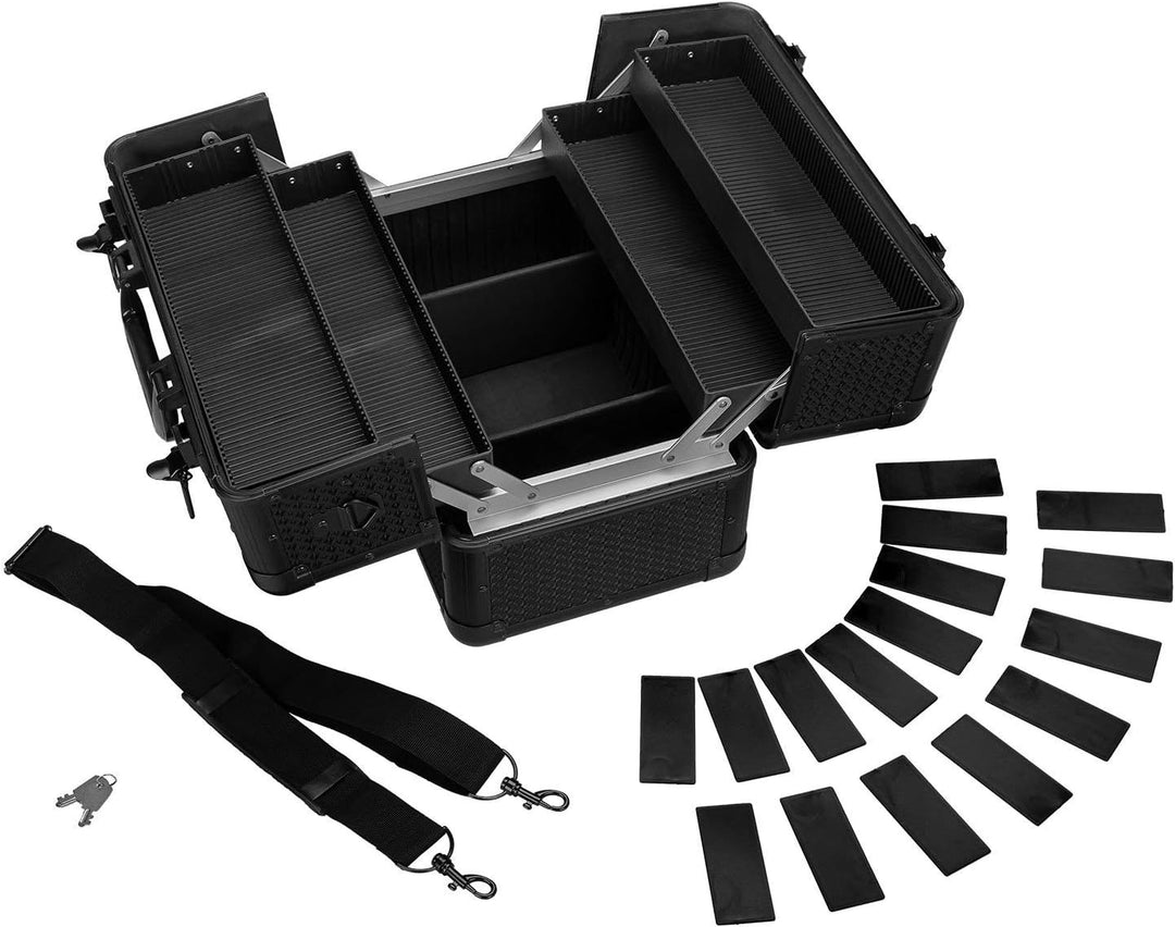 anndora Beauty Case Kosmetikkoffer - Stilvoller Schmuckkoffer, Schminkkoffer mit robustem Aluminiumr