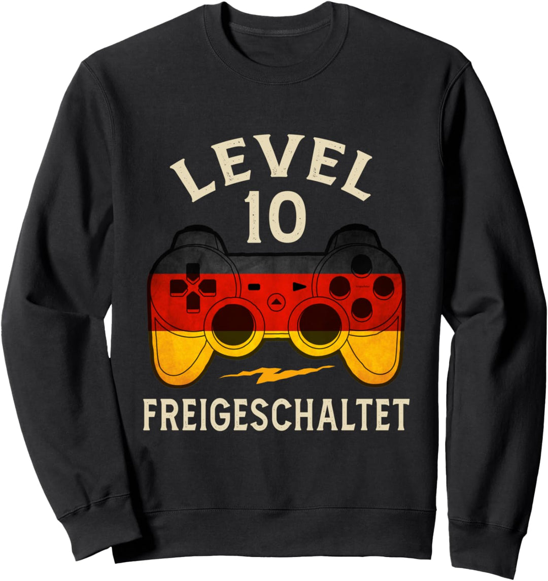 Gamer Geburtstag 10 Jahre Junge - Level 10 freigeschaltet Sweatshirt