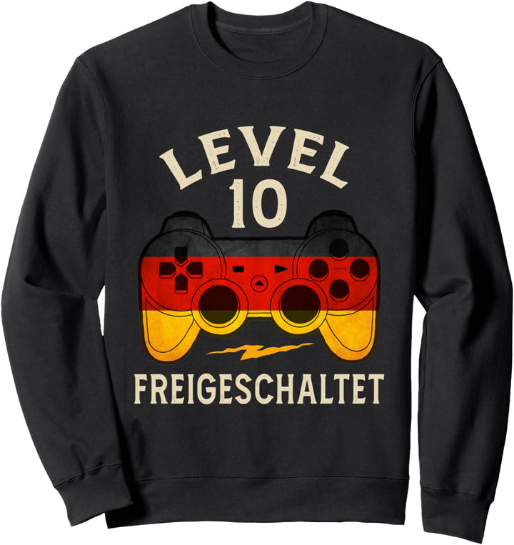 Gamer Geburtstag 10 Jahre Junge - Level 10 freigeschaltet Sweatshirt