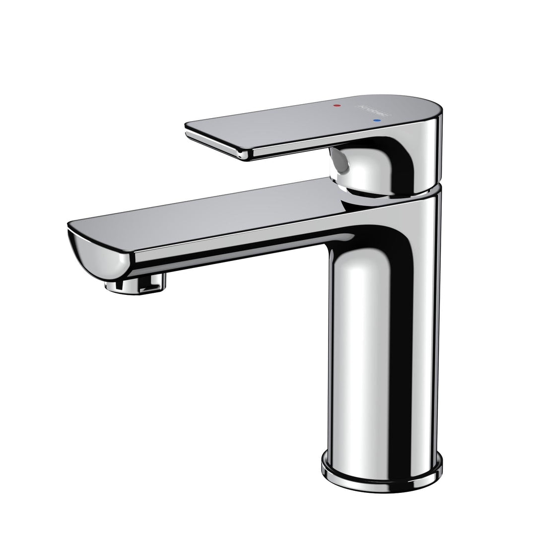 Krobec Wasserhahn Badezimmer Waschbecken Messing (Chrom), Chrom