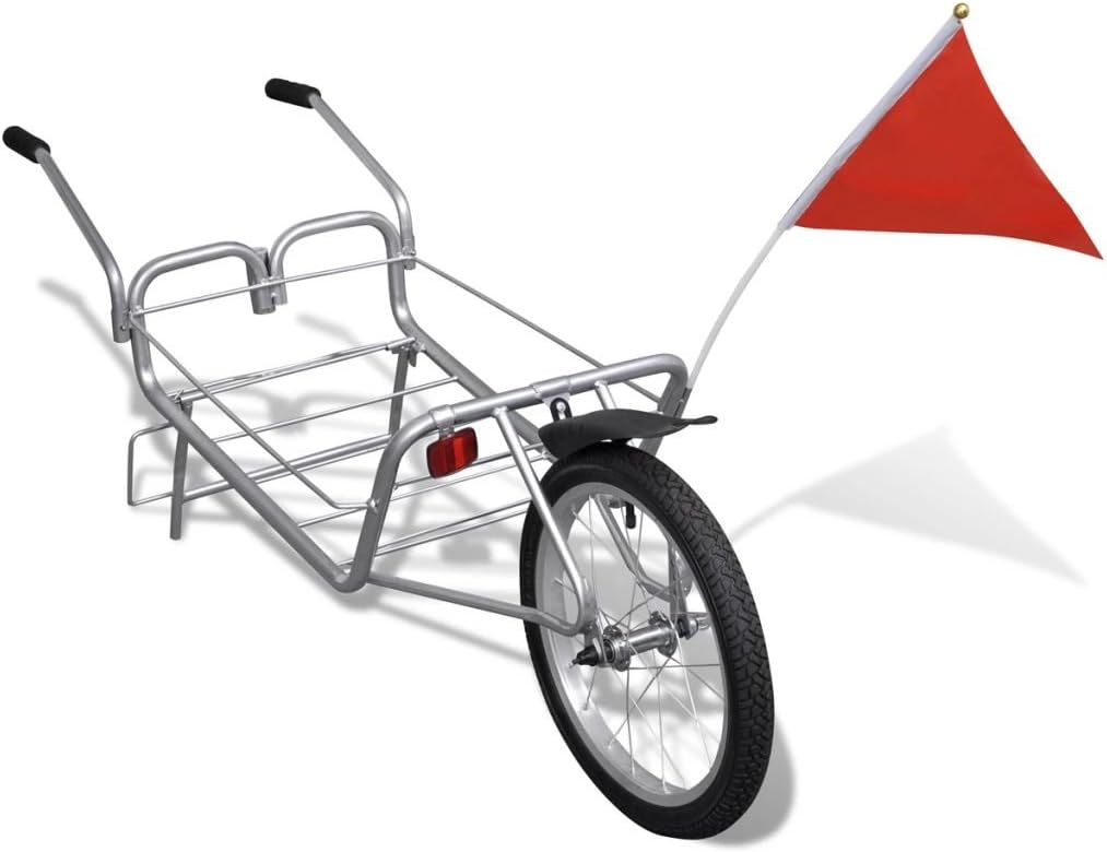 Gecheer Transport Fahrradanhänger, 2-in-1Transportanhänger, Lastenanhänger, Gepäckwagen, mit Aufbewa