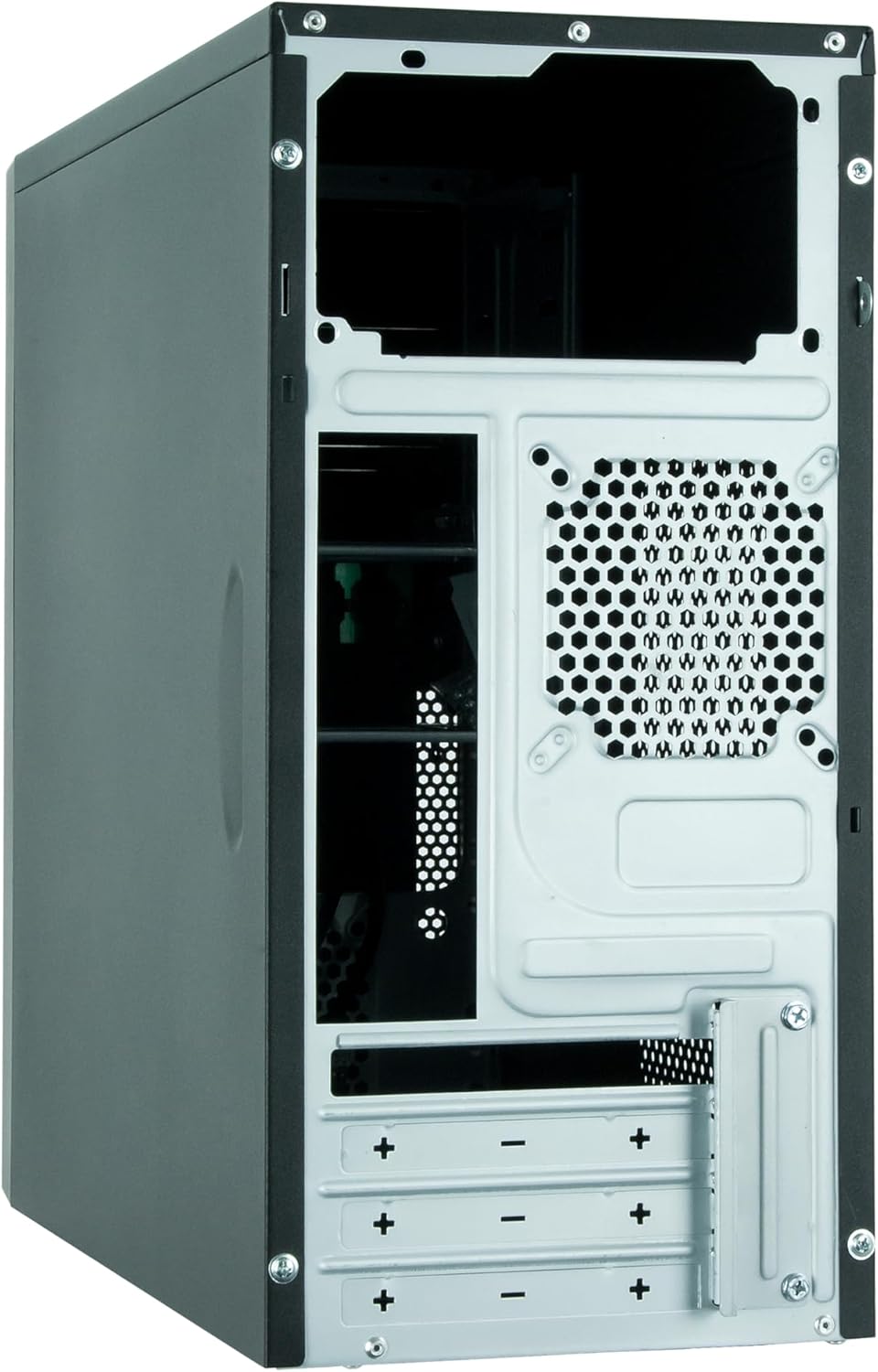 Chieftec Elox-12 mATX miniTower gebürstetes Aluminium, ohne Alim, 2x5,25, 5x3,5, 3x3,5.2x2,5.2xUSB3.