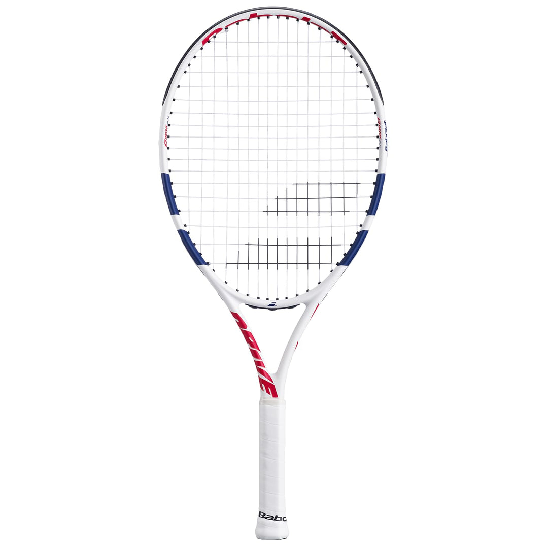 Babolat, Tennisschläger Modell Drive Junior, Einheitsgrösse, Weiss/Blau, Leicht, Griff für kleine Hä