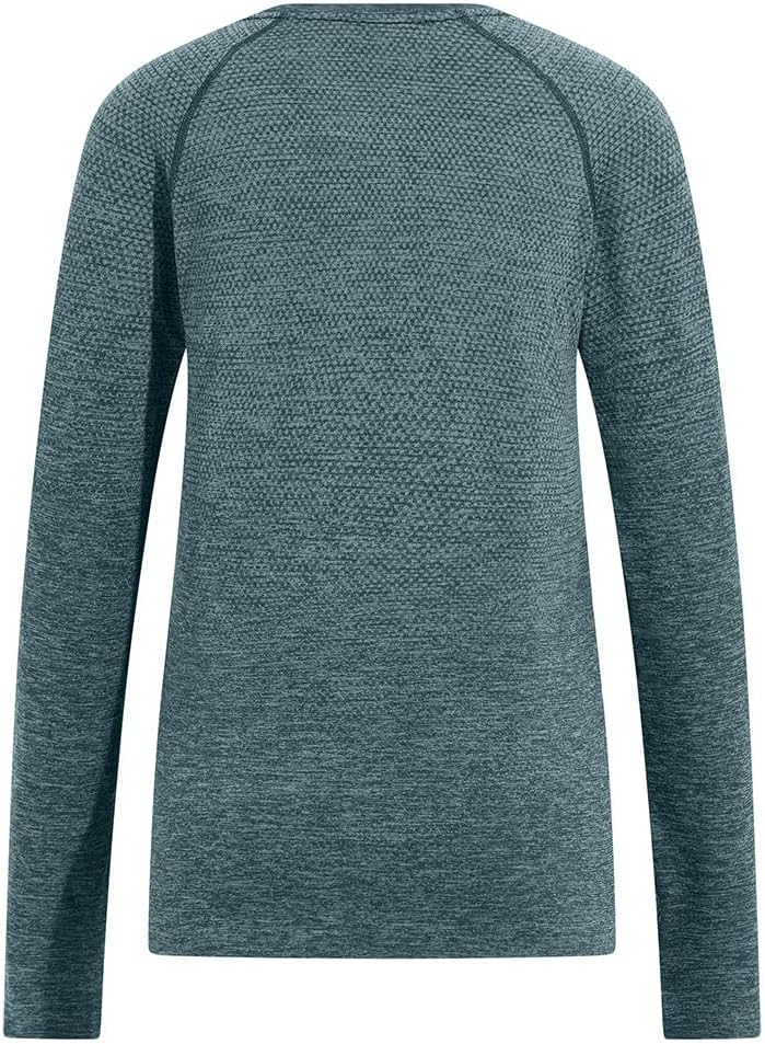 Odlo Damen Essential Seamless Longsleeve M Provincial Blue Melange, M Provincial Blue Melange