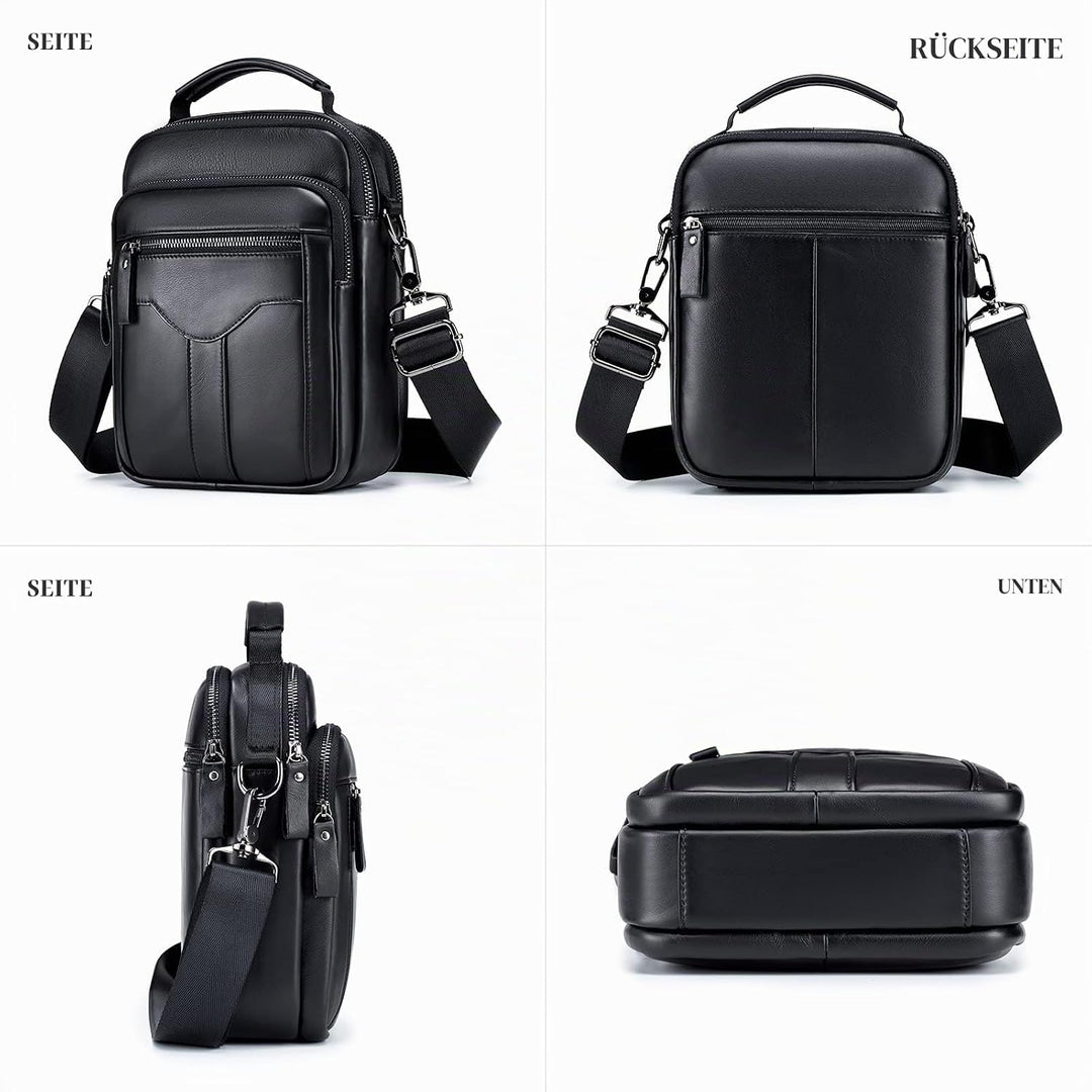 BAIGIO Umhängetasche Leder Herren Schultertasche Herrentasche Herrenhandtasche Vintage für Arbeit Re