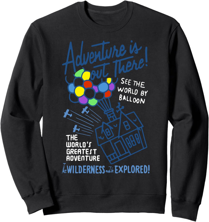 Disney Pixar Up House Adventure Is Out There Line Art Sweatshirt