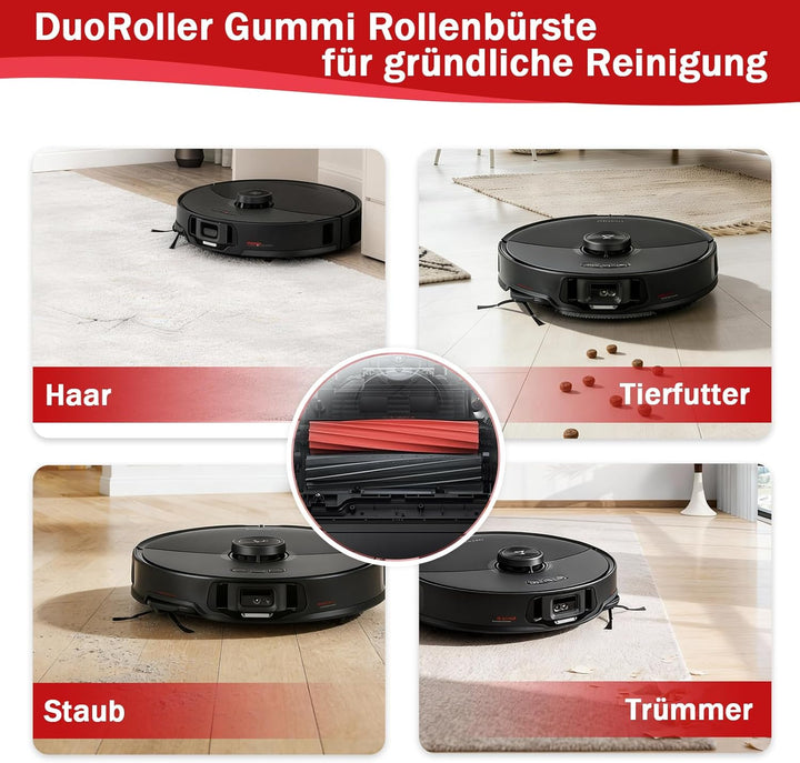 Hauptbürste für Roborock S8 MaxV Ultra/Qrevo Master/Qrevo Slim – DuoRoller Gummi Rollenbürste Ersatz