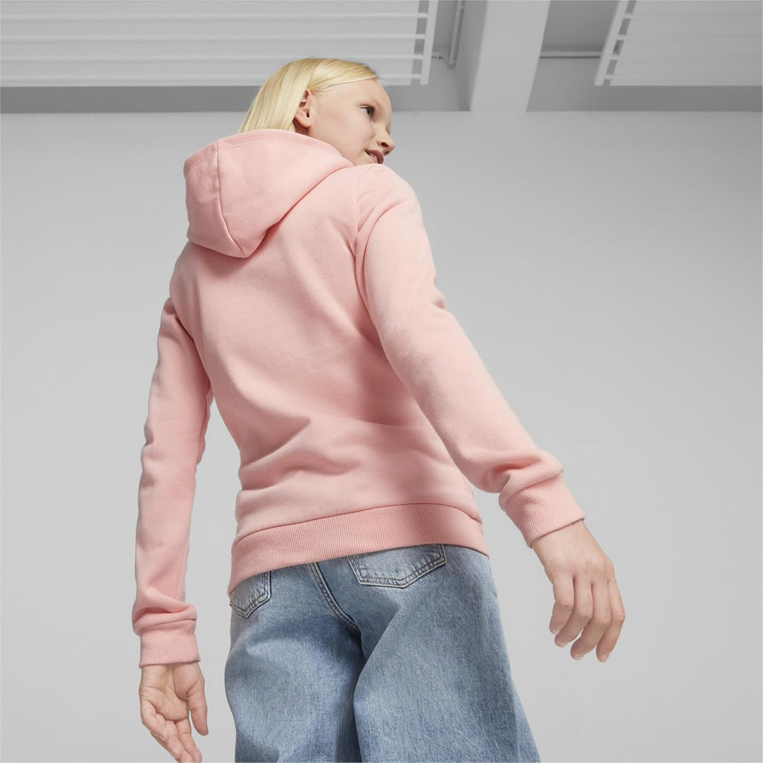 PUMA Damen Ess Logo Hoodie Tr Sweatshirt 104 Peach Smoothie Pink, 104 Peach Smoothie Pink