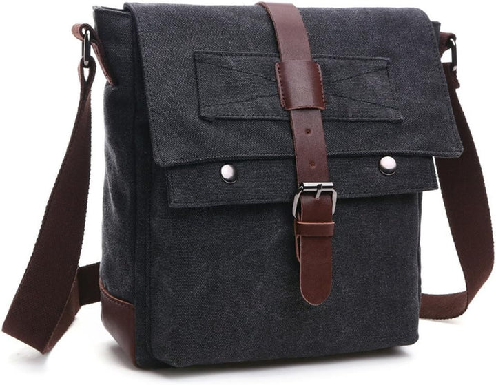 LOSMILE Herren Umhängetasche Schultertasche 16 Zoll Kuriertasche Canvas Laptop Tasche Messenger Bag