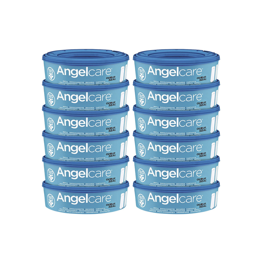Angelcare Windeleimer Nachfüllpack Plus 12er Pack 12 Stück (1er Pack) Blau Single, 12 Stück (1er Pac