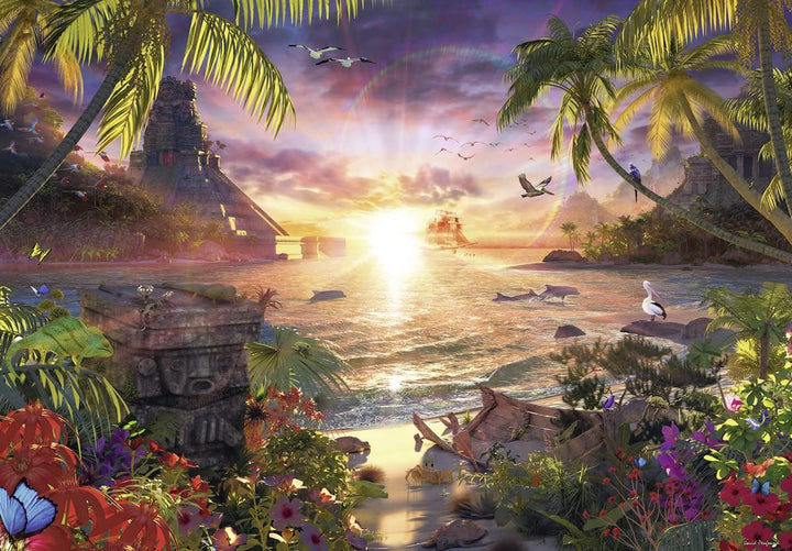 Ravensburger 17824 - Paradiesischer Sonnenuntergang-Puzzle, 18000 Teile