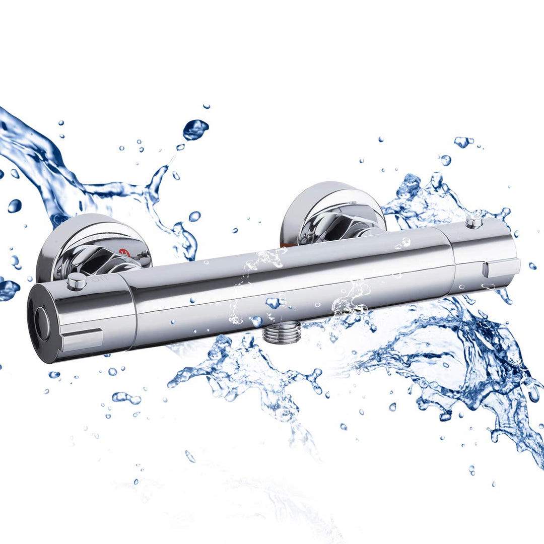 GAPPO Armatur Dusche Thermostat/mit 38℃ Sicherheitstaste/Dusche mischbatterie Messing Kern, Chrom Ch