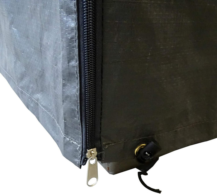 QUICK STAR 2X Gitterbox Abdeckung 125x85x87cm Grau PE Gewebefolie Schutzhülle Abdeckplane Staubschut