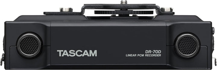 TASCAM Tragbarer 4-Kanal-Audio-Recorder für Videofilmer, 4 Kombi-XLR/TRS-Eingänge, 2 interne Mikrofo