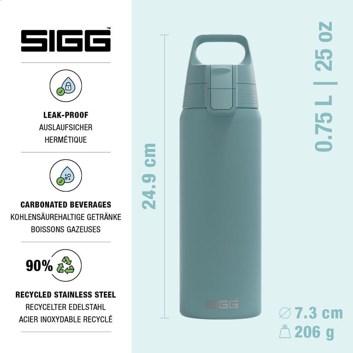 SIGG - Edelstahl Trinkflasche - Shield ONE - Für Kohlensäurehaltige Getränke Geeignet - Auslaufsiche