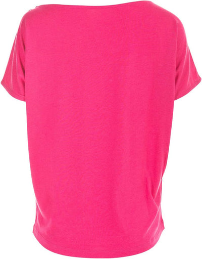 WINSHAPE Damen Ultra Leichtes Modal-Kurzarmshirt Mct002 mit Neon Pinkem „Love is The Answer” Glitzer