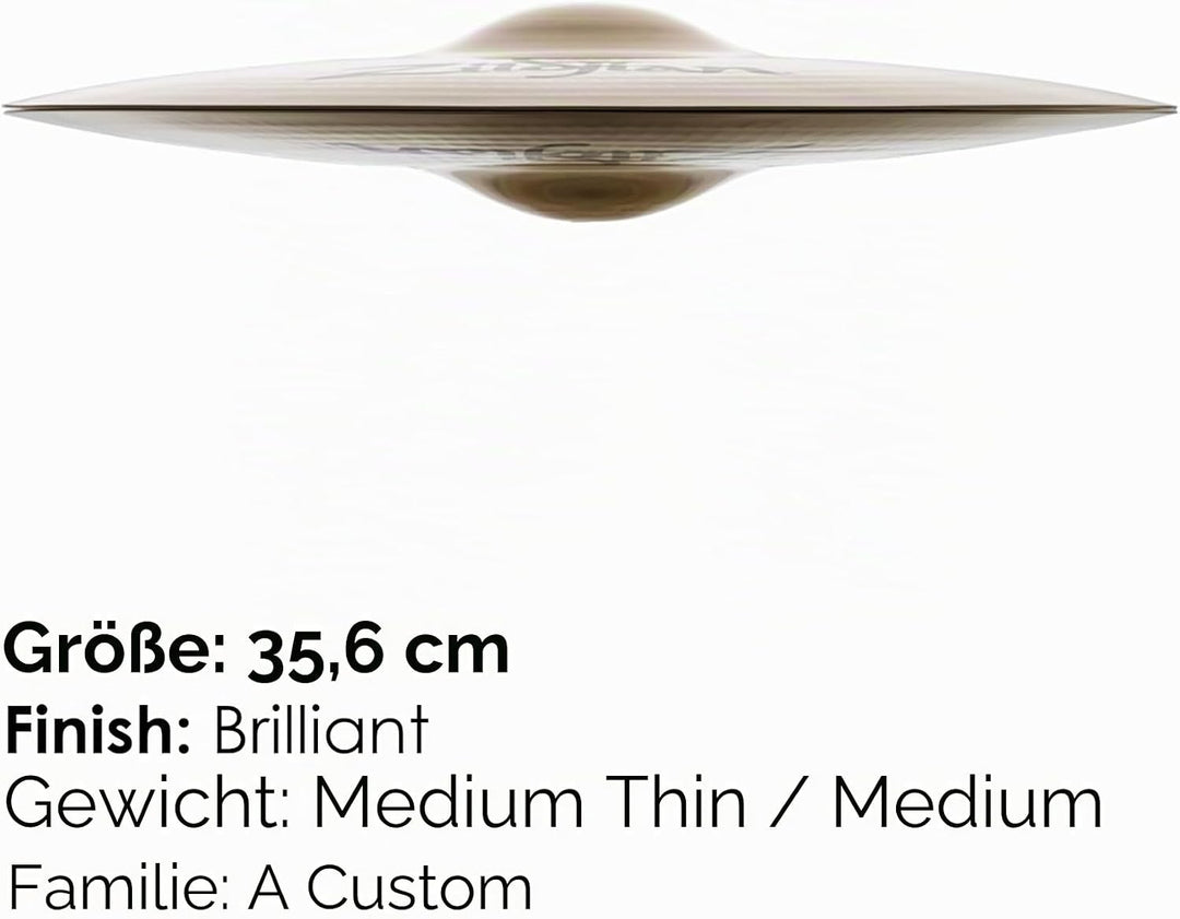 Zildjian A Custom Series - 14" Hi-Hat Cymbals - Pair - Brilliant finish 14 Zoll, 14 Zoll