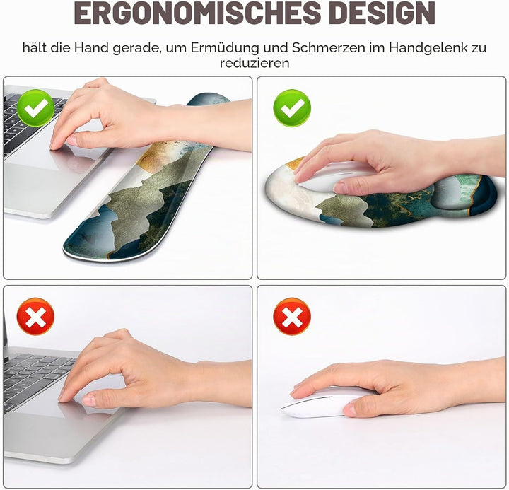 Gaming-Mauspad, grosse Schreibtischunterlage, niedlicher Schreibtischunterlage, 4-in-1 XXL-Mauspad +
