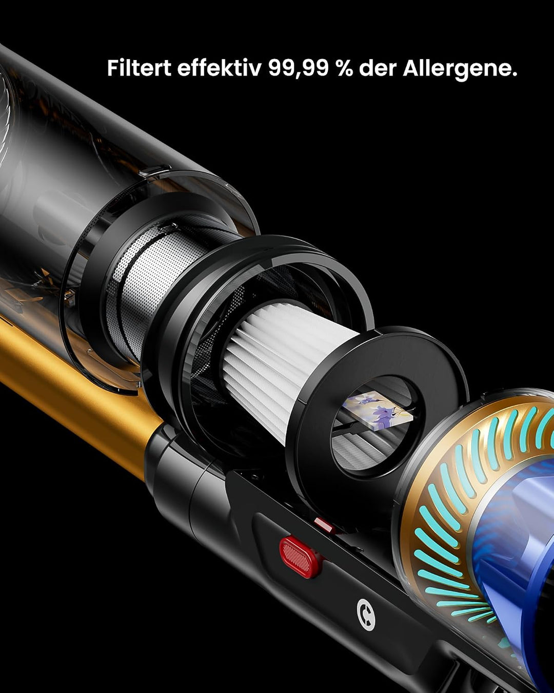 CHEBIO Akku Staubsauger mit DREI Saugmodi, 65KPA/650W/70Mins Staubsauger Kabellos mit LED Touchscree