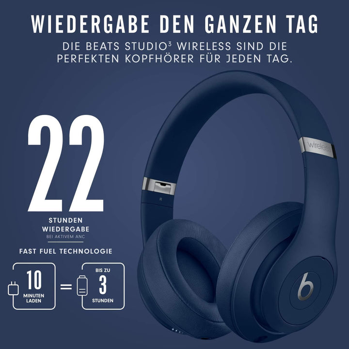Beats Studio3 Over-Ear Bluetooth Kopfhörer mit Noise-Cancelling – Apple W1 Chip, Bluetooth der Klass