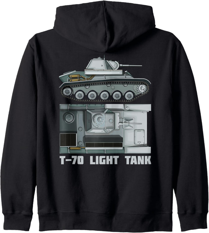 T-70 Sowjetischer Leichter Panzer Russischer WW2 Panzer Kapuzenjacke