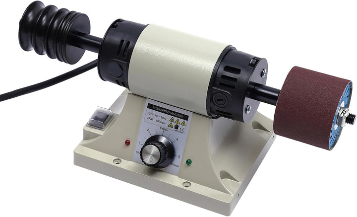 Lederpoliermaschine, Kantenschleifmaschine,350W elektrische Lederbornismaschine mit Holz Brennrad, 0