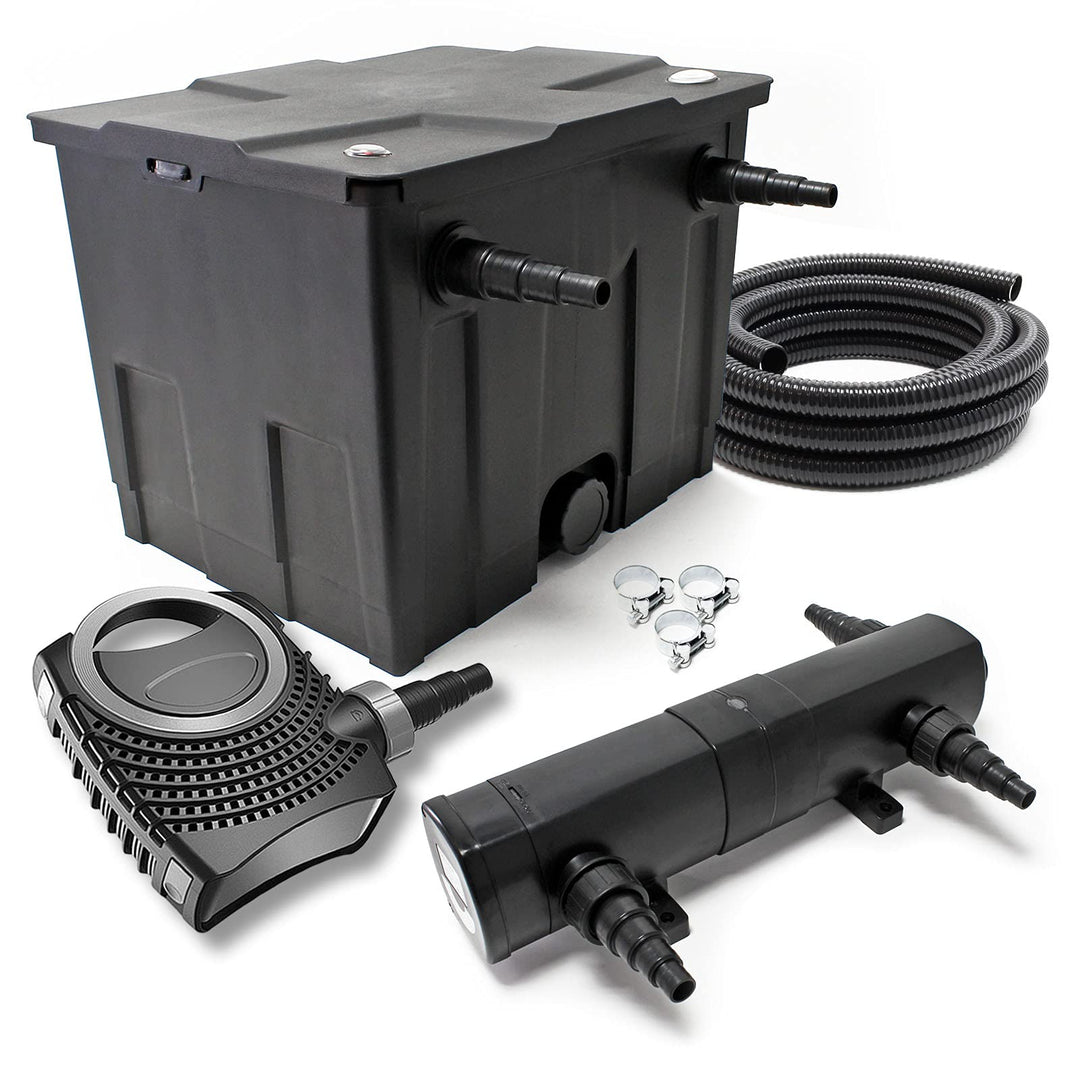 SunSun CBF-350 CUV-224 24W Set NEO8000 Pumpe Schlauch Teichfilterset