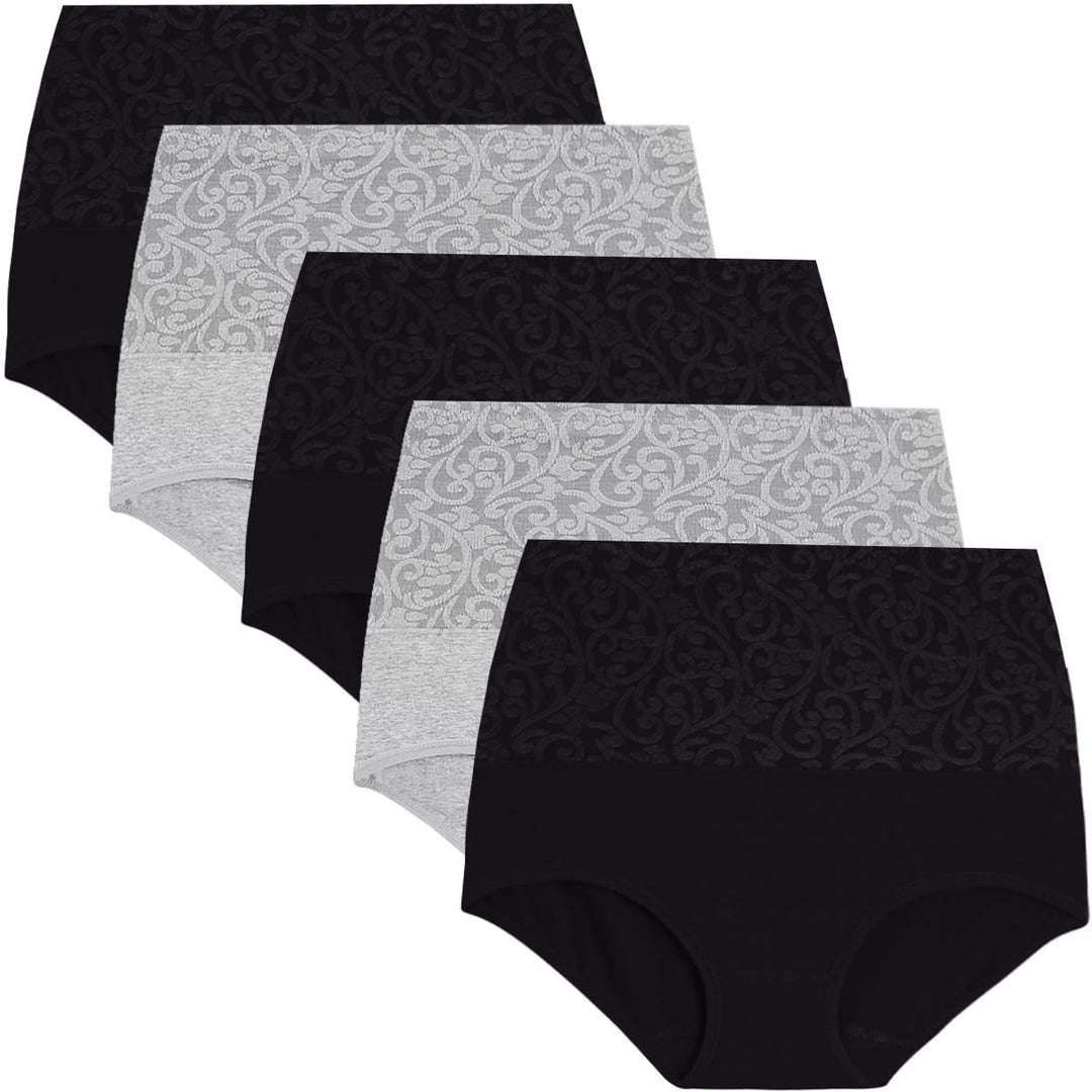 YaShaer Unterhosen Damen Baumwolle Hohe Taille Slips Hoher Taillenslip für Frauen Mehrpack, S Mehrfa