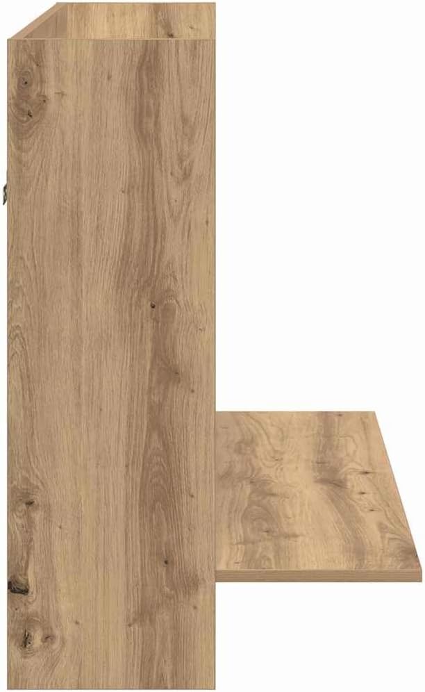 vidaXL Wandtisch Artisan-Eiche 105 x 48 x 75 cm Holzwerkstoff, Moderner rechteckiger Wand-Schreibtis