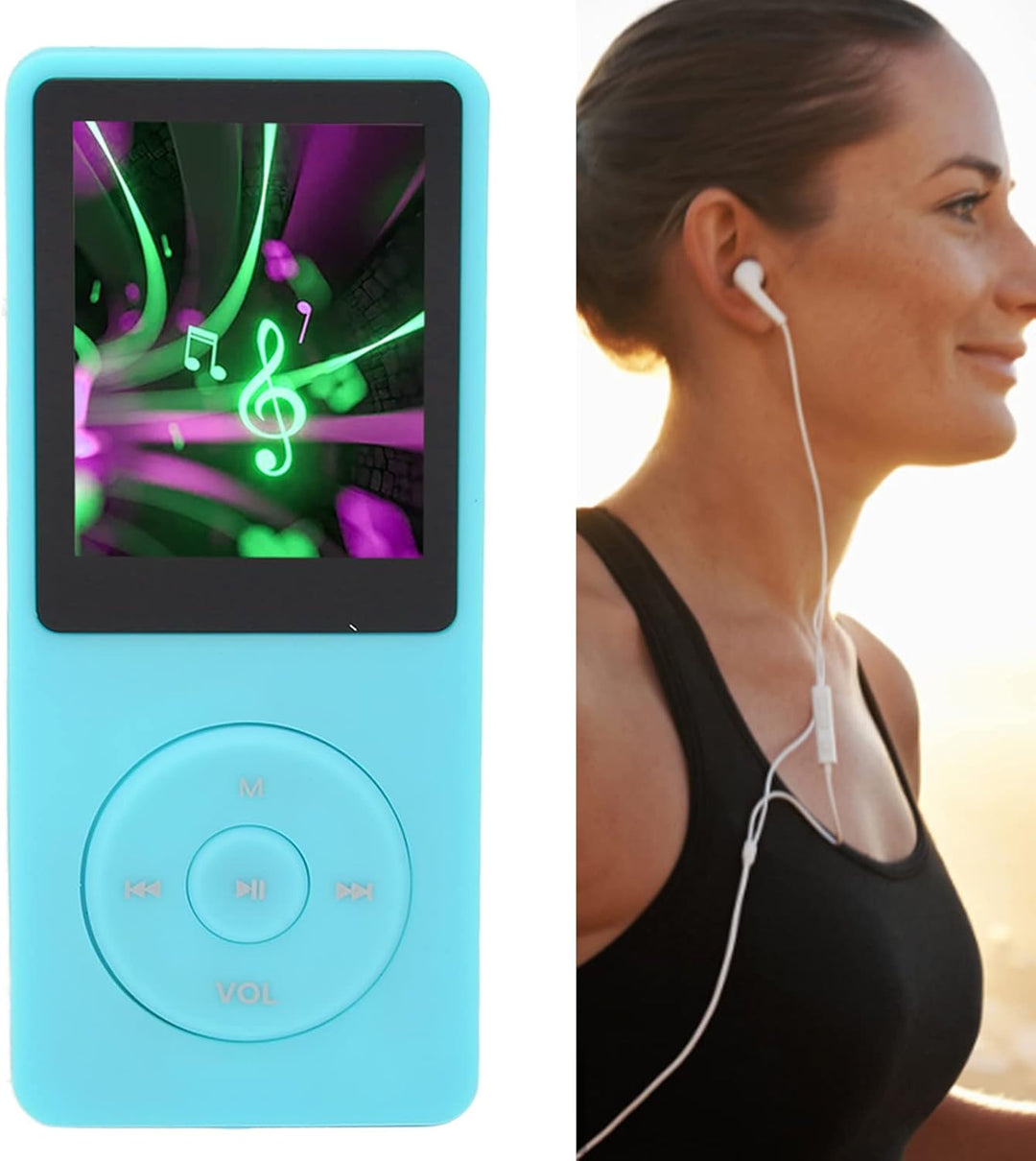 8 GB MP3 MP4 Player, Tragbarer Musik Player mit 1,8 Zoll TFT HD Bildschirm, Sportmusik Player mit Ko