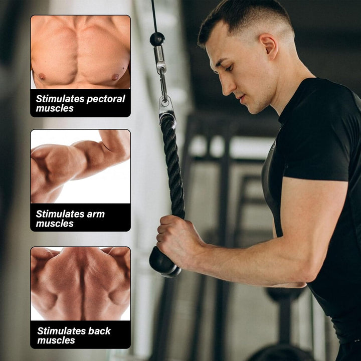 Trizepsseil Bizeps Seil mit Drehgelenk Fitness Trizeps Griff Nylon Trizeps-Seil Kabelzug Trizeps Sei
