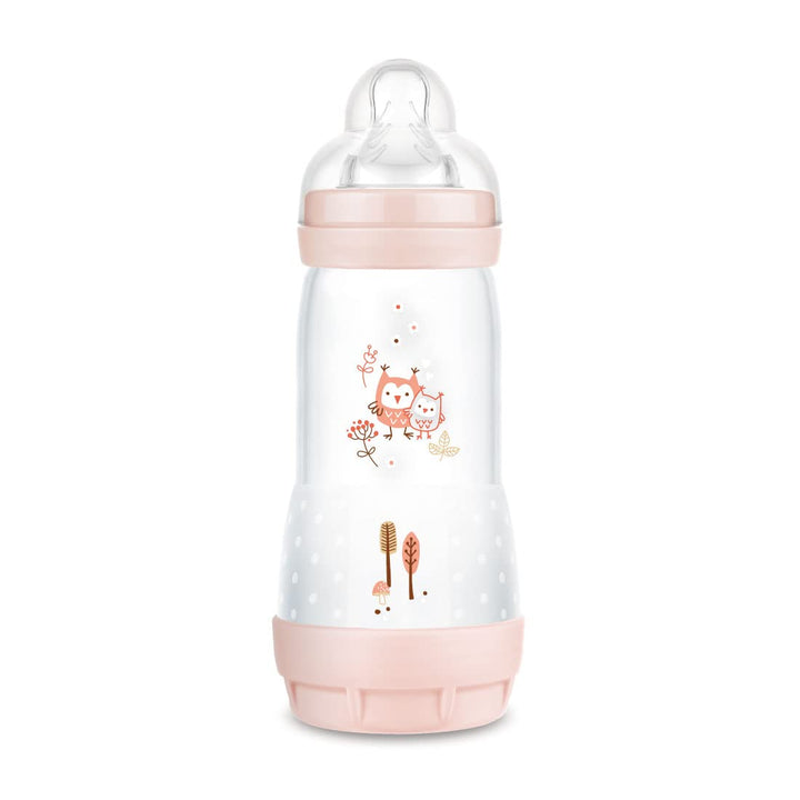 MAM Easy Start Anti-Colica Babyflasche, mit SkinSoftTM Silikon-Sauger, 4+ Monate, 320 ml, Rosa, 1 Ei