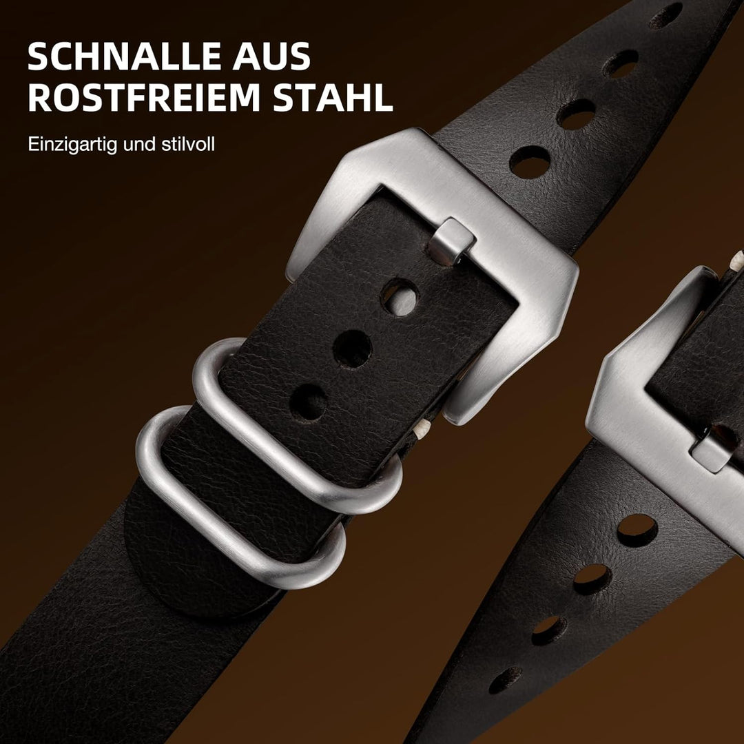 Bandsie Lederarmband kompatibel mit Apple Watch Armband 41mm 40mm 38mm für Männer/Frauen, Klassisch