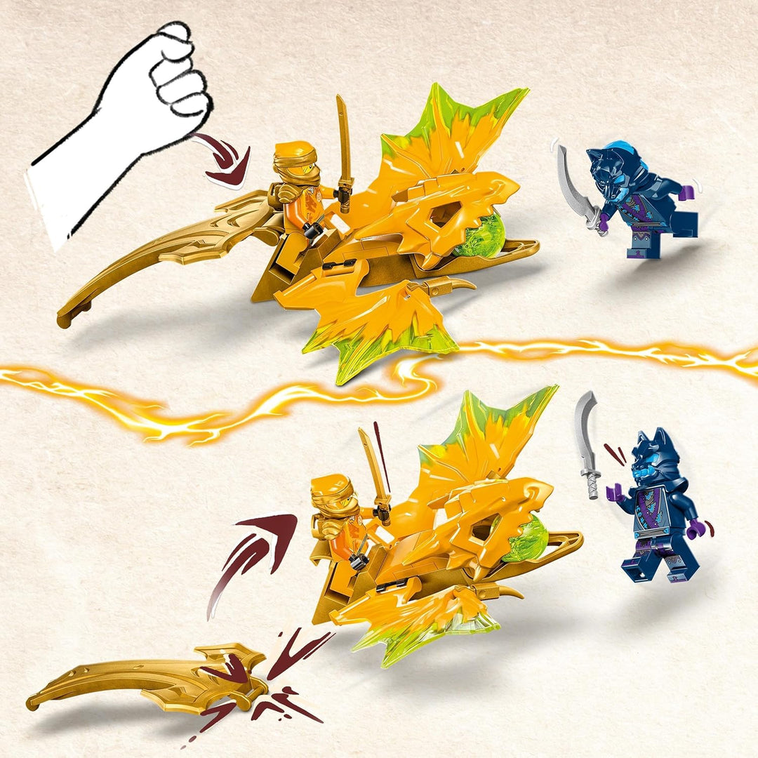 LEGO NINJAGO Arins Drachengleiter, Ninja-Set mit Drachen-Spielzeug und Figuren inkl. Arin-Minifigur