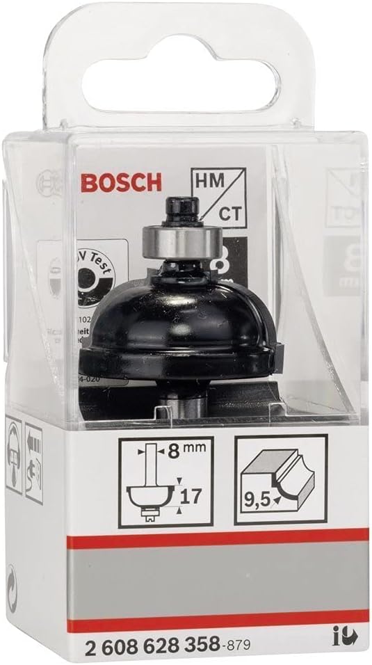 Bosch Accessories Accessories Professional Zubehör 2608628358 Profilfräser F 8 mm, R1 9,5 mm, D 35 m