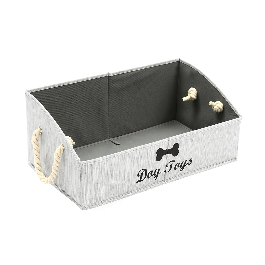 Morezi Aufbewahrungsbox für Haustierspielzeug aus Segeltuch,faltbare Aufbewahrungsbox für Hundespiel