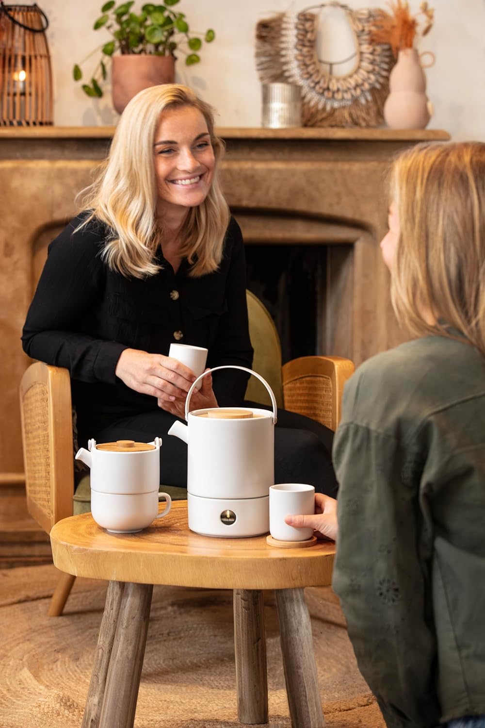 Bredemeijer weisses Mattes Keramik Tea-for-one Set 0.5 Liter 2-teilig