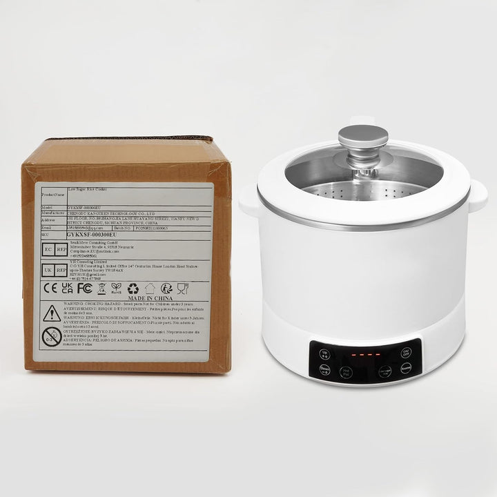 3L Zuckerarmer Reiskocher, 1500W Multifunktions Elektrischer Reiskocher Set mit Innentopf und Messbe