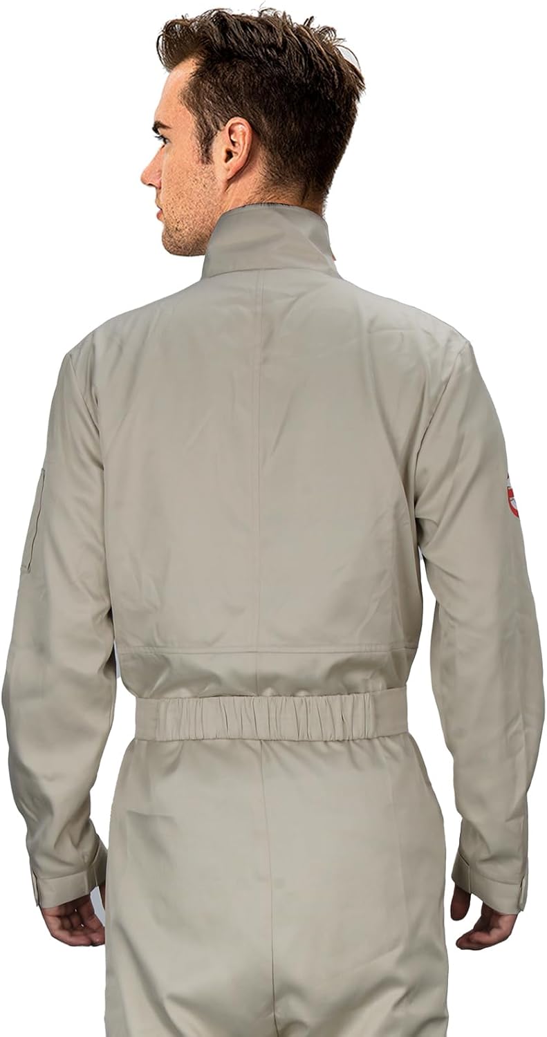 Funhoo Herren Geisterjagd Kostüm Ghost Buster Overalls Halloween Cosplay Afterlife Jumpsuit für Erwa