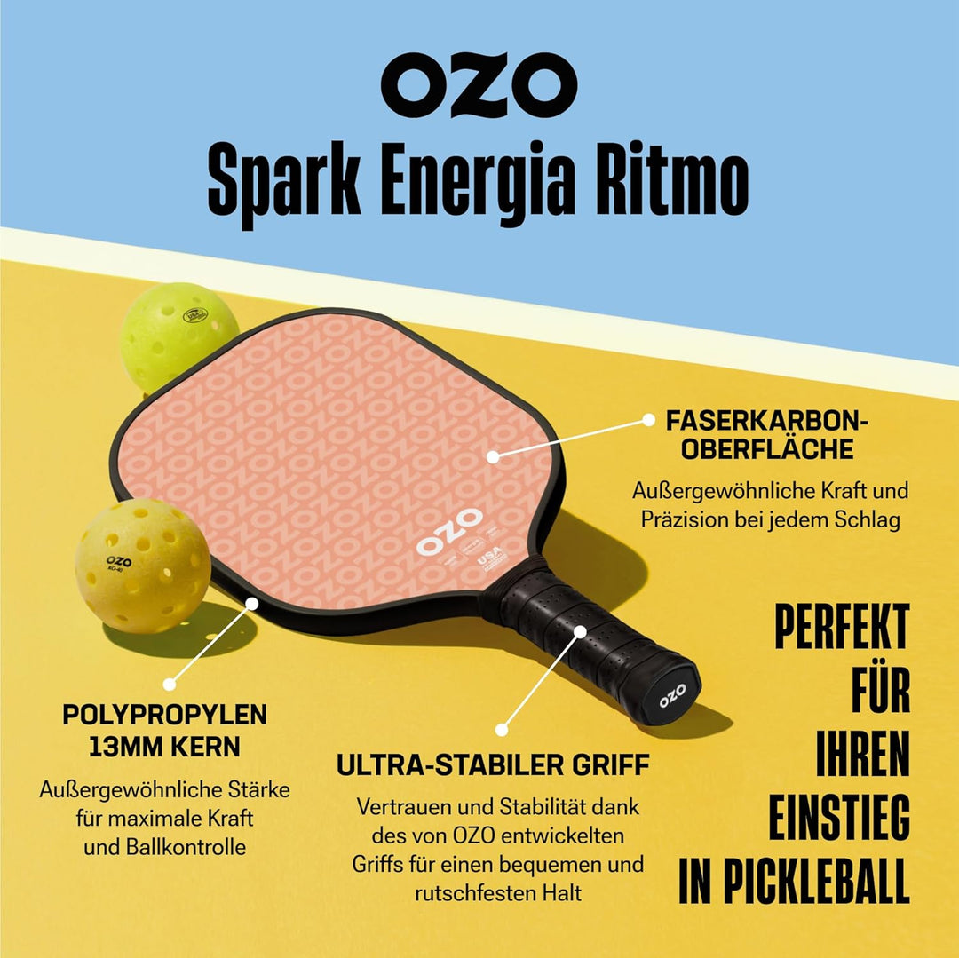 OZO Pickleball Power Schläger für Anfänger Beginner Power Pink, Beginner Power Pink