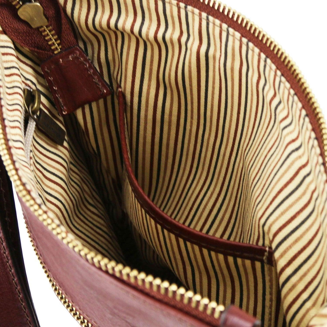 Tuscany Leather Jason Praktische Umhängetasche aus Leder Braun, Braun