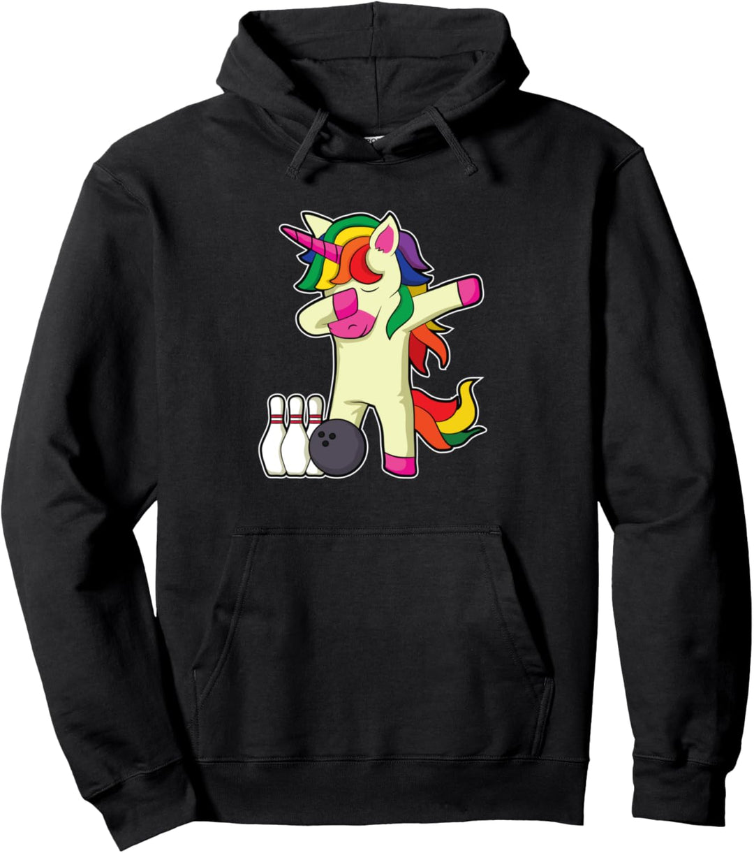 Lustiges Einhorn Mädchen Bowling Kegeln Sprüche Bowling Pullover Hoodie
