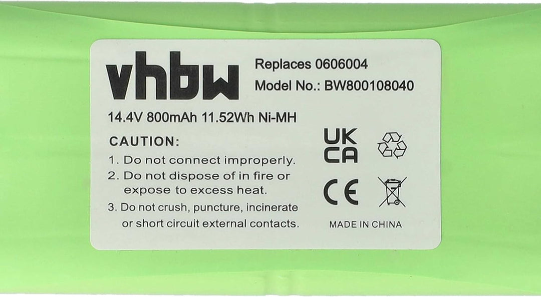 vhbw Akku kompatibel mit Dirt Devil Spider M607, Spider 2.0 M612, M610, M611, M612L Staubsauger (800