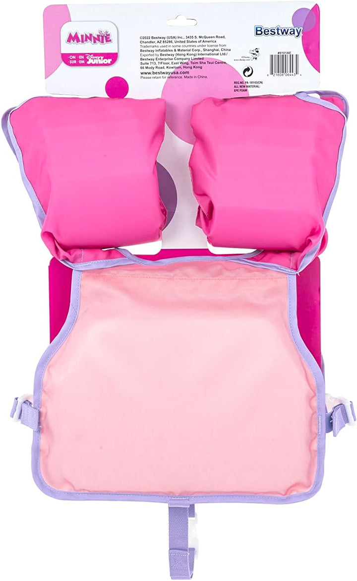 Bestway Swim Safe ABC Disney Junior Schwimmhilfe mit Textilbezug Stufe B Minnie Mouse, 3-6 Jahre