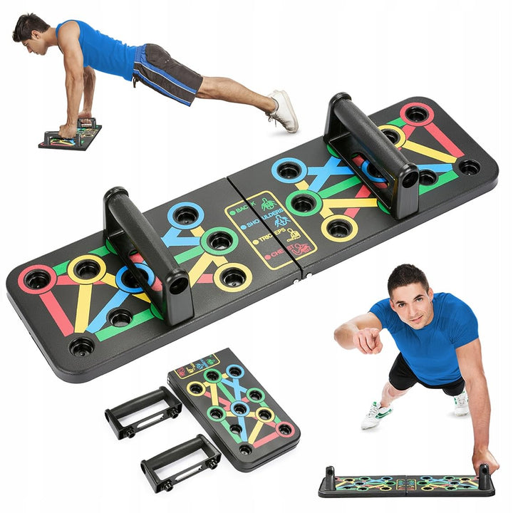Gymtek Faltbare Liegestütze Brett - Push Up Board mit Liegestützgriffe für Ganzkörper-Training & Eff