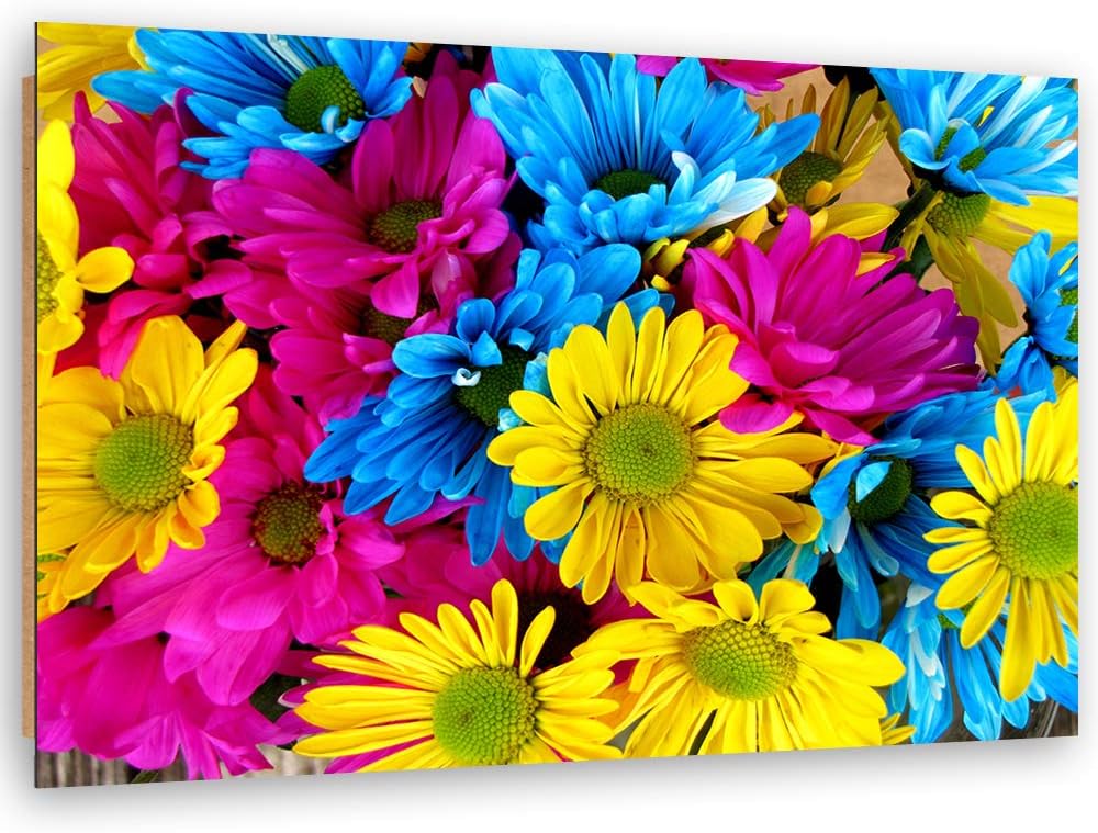 Feeby Wanddeko Blumen Bild Kunstdruck modern Natur mehrfarbig 80x60 cm Deko Paneel 80x60 cm mehrfarb