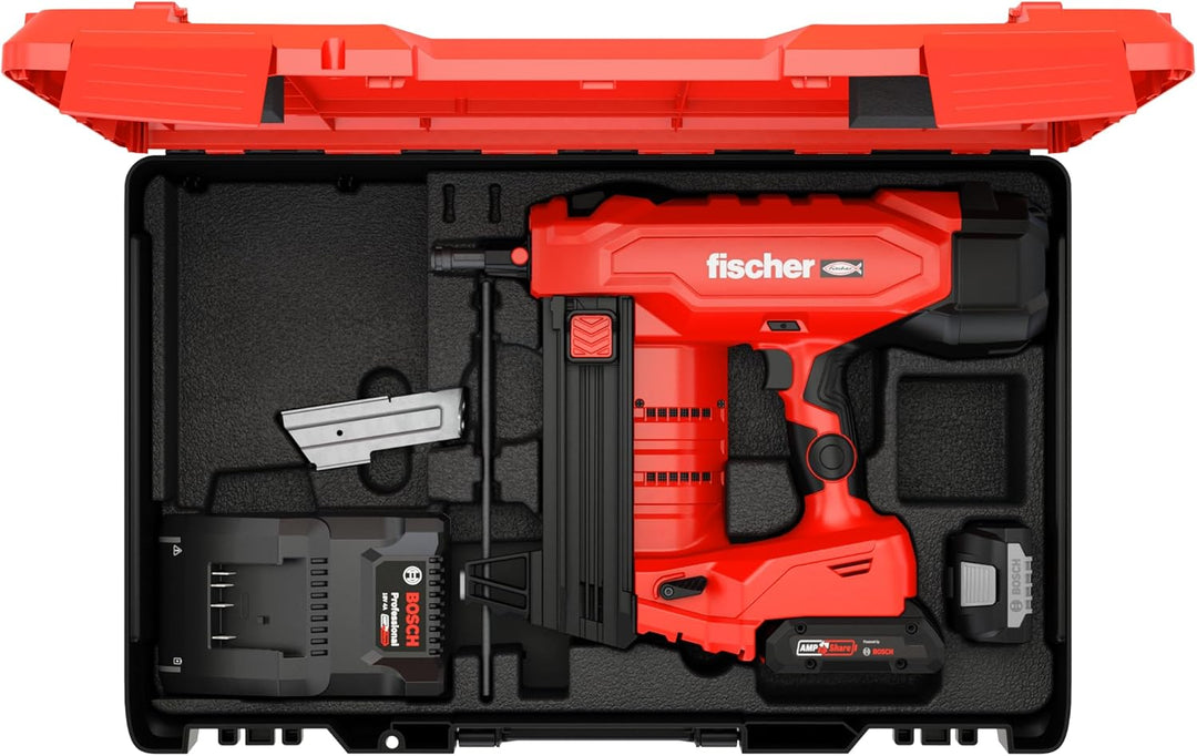 fischer Akku-Beton-Nagler FXC 85 Set, gasfreies Setzgerät, AMPShare Alliance, mit Tiefeneinstellung,