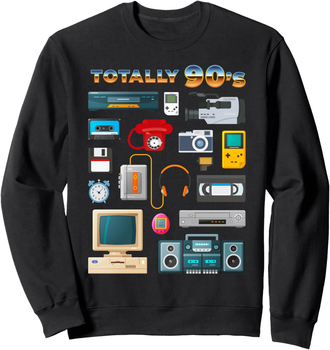 Lustige 90er Jahre Retro Shirt 90er Party Video Kassette Sweatshirt
