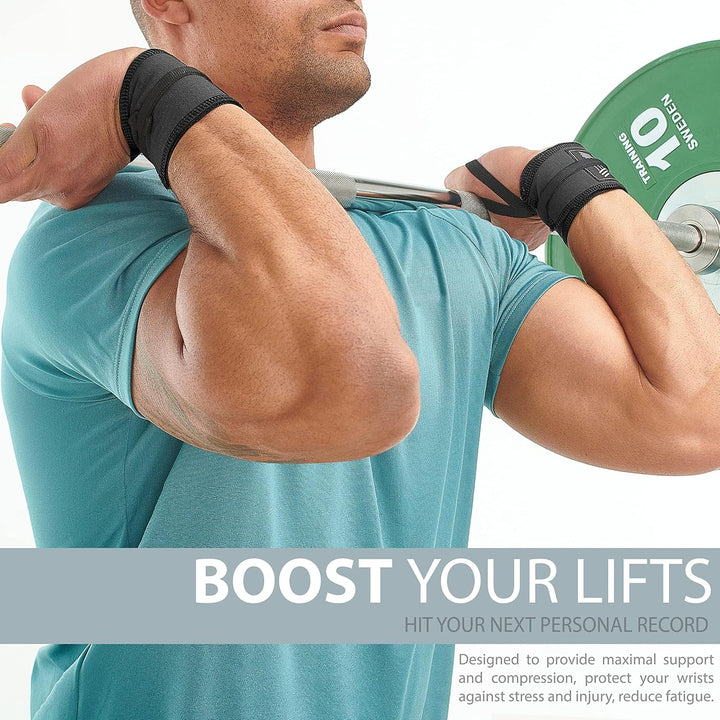 WARM BODY COLD MIND Premium Wrist Wraps für Gewichtheben, Handgelenkstütze für Fitness, Weightliftin
