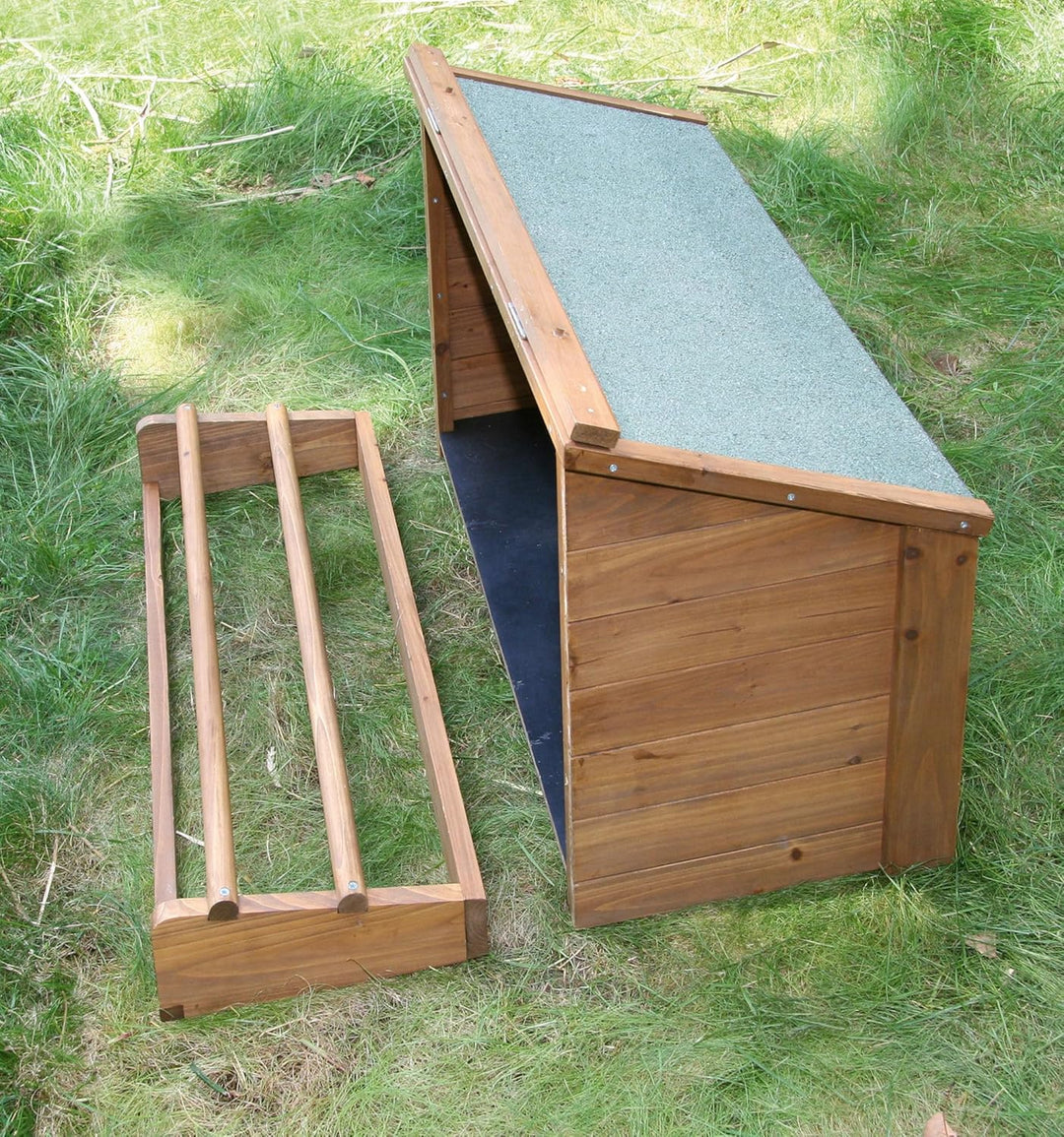 Kerbl Legenest (Masse 85x37x48 cm, Anbau und Sitzstange, Erweiterung für Hühnerstall, aus Holz, pass